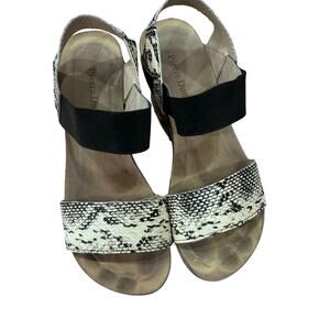 Pierre Dumas Hester 1 Womens Black Off-White Snake Print